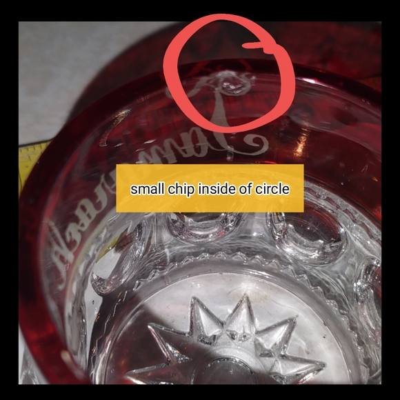 Vintage Small Tamarack Ruby crystal glass. - Picture 7 of 8